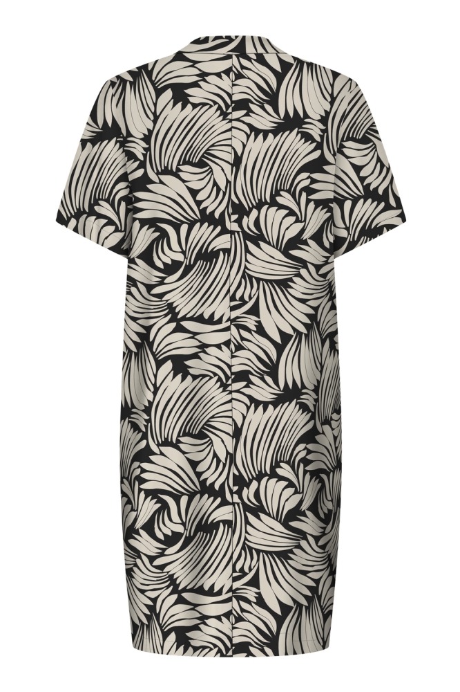 ONLSUSI LIFE SS V-NECK TUNIC DRESS 15357801 BLACK SWAY LEAVE